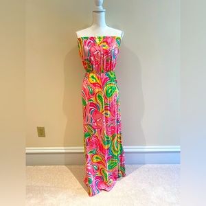 Lilly Pulitzer strapless maxi dress